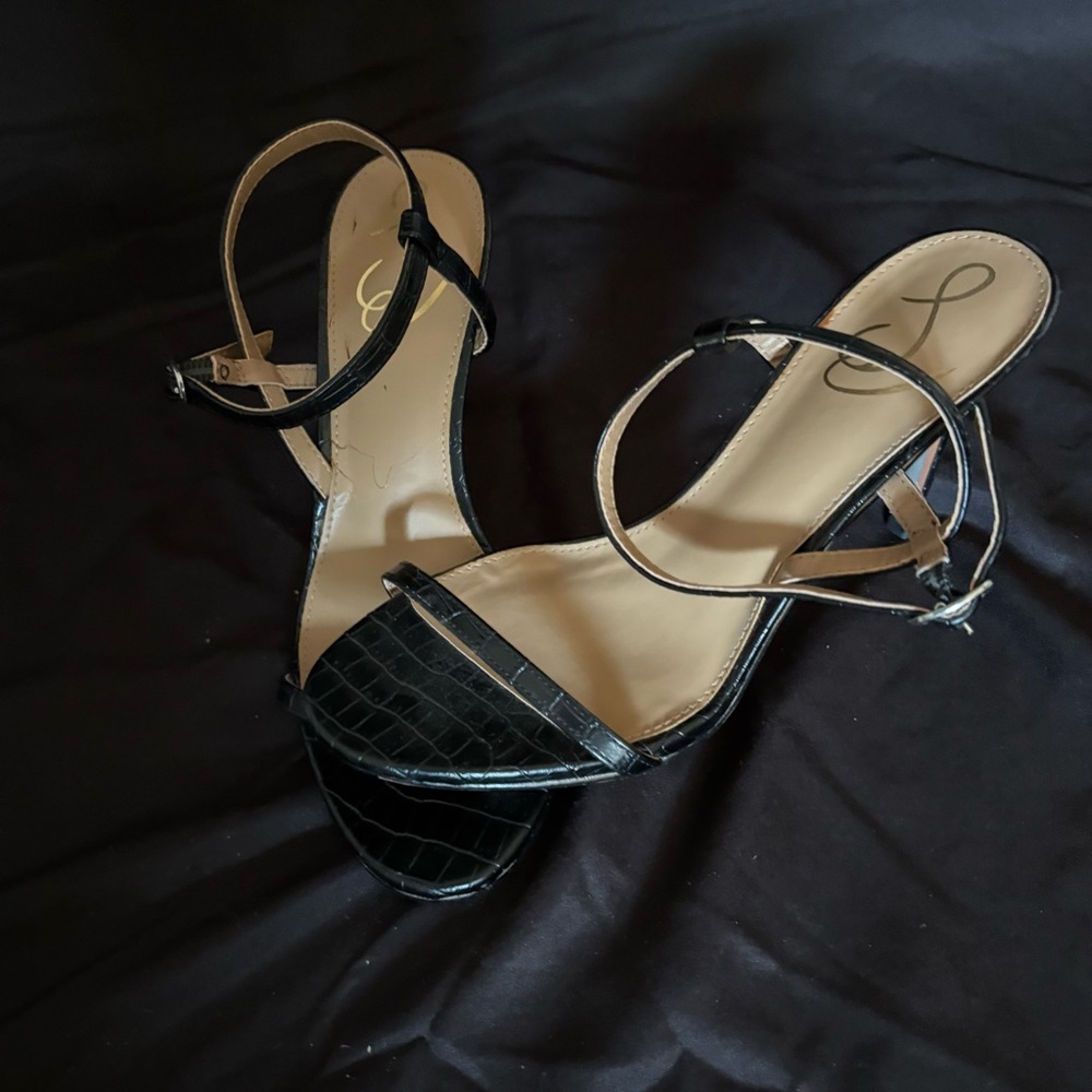 Sam Edelman Black Strappy Heels
